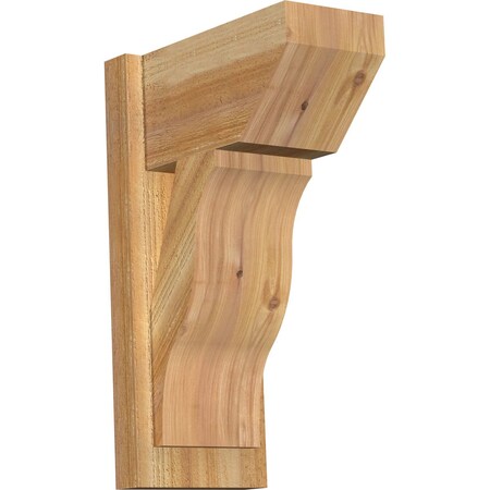 Ekena Millwork Funston Slat Rough Sawn Outlooker, Western Red Cedar, 8"W x 14"D x 22"H OUT08X14X22FST06RWR